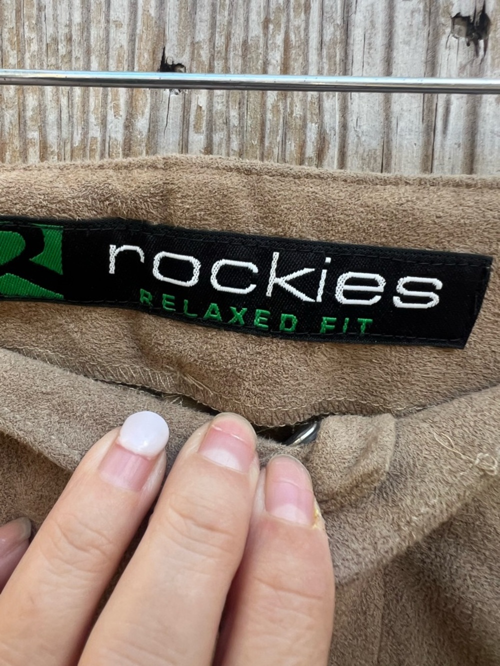 ROCKIES Vintage Tan Beige Suede like Pants High Rise Women’s 27 5 Long - Picture 5 of 9